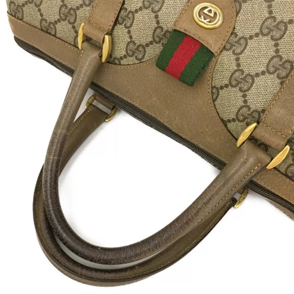 Authenticated Gucci Supreme Web Sherry Boston Ophidia Tote Bag Handbag Purse - Picture 9 of 17